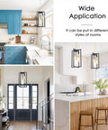 Dope Industrial Farmhouse 3 Light Pendant Fixture In Black And Gold in kitchen, dining, and hallway settings