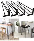 25.5 Inch Hairpin Leg Set of 4, Heavy Duty Steel Table Legs With Free Screws, Supports Up To 200 Lbs, examples of table use included.