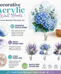 4 Pack Butterfly Adhesive Wall Hooks Featuring Real Pretty Floral Garden Motifs Super Strong Peel And Stick Acrylic Hooks for organizing with flower designs.