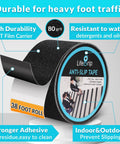 Lifegrip anti-slip tape roll, 4 in x 38 ft, black abrasive PET film carrier with blue label.