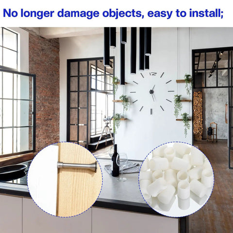 Thirty Pack Plastic Rubber Door Stopper Replacement Tips Universal Size White Door Stop Guards for wall protection close-up.