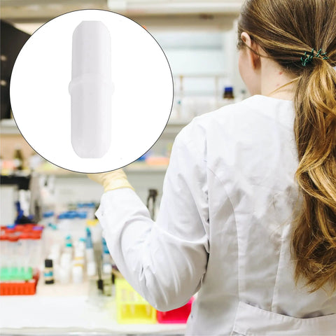 Ten Pieces PTFE Magnetic Stir Bars For Lab Mixers 20 mm White Eight Tenths Inch Stirrers Durable Non Demagnetizing Magnetic Stir Sticks Great For Scientific Experiments in lab use