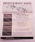 Adjust-O-Matic Micro Flote Gauge.0001 Inch Graduation With.025 Inch Range, US Made Pro Grade Precision Measuring Tool For Machinists, Metalworkers, And DIY Enthusiasts, Easy Readout, Rugged Build, Perfect For Tight Tolerances. printed instruction sheet with gauge diagram