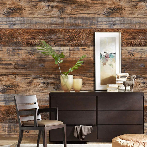 Brown Wood Look Peel And Stick Wallpaper For Cabinets Countertops Shelves And Walls Self Adhesive Contact Paper Waterproof PVC