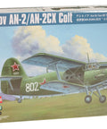 Antonov AN-2/AN-2CX Crop Duster Model Kit In 1/48 Scale With Centerline Sprayer, One Piece Canopy, And Decals With Paint Guide For Russian White 802 And PLAAF 50076 box art