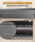 Close-up of Metal Wall Mounted Tool Organizer Set for Workshop showing speckled steel finish and durability features.