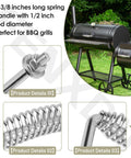 Five And Three Eighths Inch Spring Handle With One Half Inch Rod For BBQ Grills And Wood Stoves Bolt On Mount.