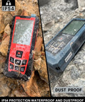 Pro Grade 500Ft Laser Measure Tool With One Sixteenth Inch Accuracy, IP54 Distance Meter For Area And Volume, Feet To Inches Units, Angle Sensor For DIY Home Indoor Projects, Long Battery Life, Blue in dust and water