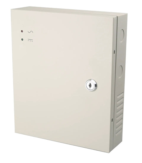 18 Channel DC12V CCTV Power Distribution Box With Independent PTC Fuses, LED Indicators, Lightning Protection, 100 To 240V AC Input, 12V 10A Output, Locking AC Plug, Ideal For Security Cameras And DVRs