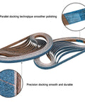 Shineboc zirconia sanding belts, 1/2 x 18 in, 40–400 grit, blue abrasive surface