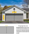 Sturdy Magnetic Garage Door Screen For 16x8 Feet 2 Car Garage, dimensions illustration for installation on garage door