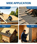 Wide application of Straight Up Reliable Asphalt Saturated Roofing Tar Paper Small Roll on roof, shed, and wall installations.