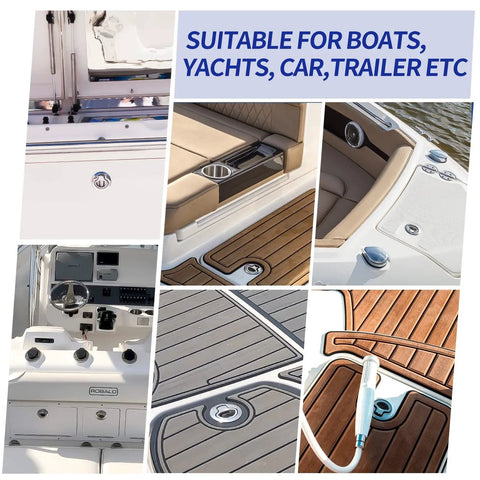 Two Pack Flush Mount Boat Hatch Latch Handle In 316 Stainless Steel installed on yacht deck and cabinets