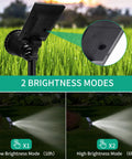 2 Pack Solar Spot Lights Outdoor Waterproof Landscape Pathway Lights With Auto On Off, 200 Lumen Bright Warm White