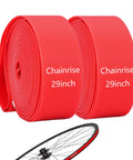 Red Rim Strip Protector For Road And Mountain Bikes, High Strength Nylon Anti Puncture Rim Liner, Universal Fit 29 Inch