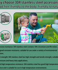 Heavy Duty 304 Stainless Steel Female to Female Garden Hose Adapter 3/4 GHT to 1/2 NPT Fitting Quick Swivel Connector Double Hose Fitting Green Thumb Style Leak Free Easy Install, 304 stainless steel adapter