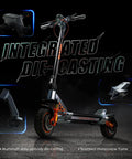 Dual Motor 1600W Electric Scooter For Adults, 1152Wh Battery, Off Road Self Sealing Tires, integrated die-casting frame.