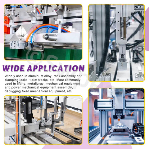 European 40 Series M8 Drop In Bolts And Nickel Flange Nuts Kit in machinery application with T slot hardware setup