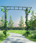 Metal Garden Arbor For Climbing Plants And Pergola Decor Built Tough Carbon Steel Frame Weather Resistant Arch with ground stakes
