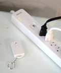 Energy Saving Surge Protector Power Strip With 1080J Protection And 80 Foot Wireless Remote Control, 6 Outlets, White, 5 Foot Cord