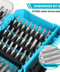 53 Piece Screwdriver Bit Set In A Tough Case With S2 Steel Bits And Magnetic Drive Guide Includes 1 2 And 3 Inch Long Bits For Drill Drivers Heavy Duty Fastening Kit You Can Depend On.