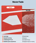Comparison of anti-fade turf features on a Baseball and Softball Batting Mat With Home Plate For Indoor Outdoor Practice.