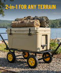 Heavy Duty Firewood Log Cart And Dolly with camping gear by lakeside