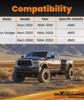 Adjustable Front Track Bar For Dodge Ram 1500 2500 3500 4WD 1994-2002 Keep Your Front Axle Centered, Eliminate Axle Drift And Bump Steer, Heavy Duty Panhard Bar Replacement For 4x4 Off Road Performance, compatibility chart