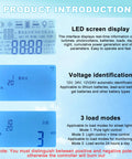 Beast 15000W Wind Solar Hybrid Charge Controller LCD display features and voltage settings