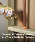 Applying Fire Block FB-Foam Orange Ready-to-Use Fireblocking Draftstop Sealant in non-rated construction.