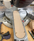 Zero Clearance Insert For Dewalt Sliding Compound Miter Saws DW718 installed on a 12-inch miter saw for precise woodworking cuts