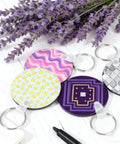Colorful Bulk Sublimation Keychain Blanks Set For Heat Press DIY Projects Double Sided MDF 40 Blanks With 40 Key Rings Square Shape