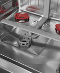 Inside view of Heavy Duty 24 Inch Dishwasher Sharp Black Bronze Finish with three spray arms for powerful cleaning.