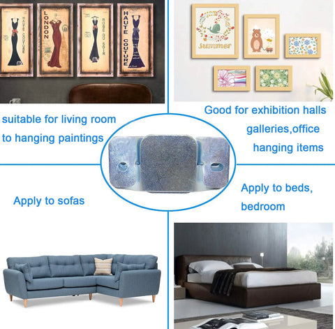Interlocking Metal Sectional Couch Connectors With Screws Set Of 4 for sofas and beds; wall art hanging examples