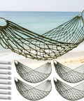 4 Pack Mesh Hammocks Set For Outdoor Chill Pine Green Nylon Hammocks 98.4 x 31.5 Inches Each Holds Up To 220 Lbs Comes With 2 Straps