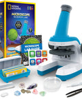 Beginner Kid Microscope Kit With 400x Zoom Cool Easy To Use Design Dual Lighting Large Focus Knobs Three Magnification Levels