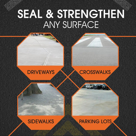 FloMix Rapid Asphalt Repair Kit For Driveways And Floors Quick Drying Spall Filler Crack Sealer uses on various surfaces