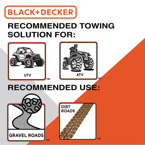 Heavy Duty 14 Foot Tow Rope With Easy Grip Handles And Steel G-Clip Hooks, for UTV, ATV towing on gravel and dirt roads.