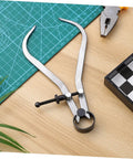The Real Deal Heavy Duty Outside Caliper For Woodturning Precision Measuring Tool Built Tough Using Premium Carbon Steel Truly Portable Woodworking Accessory With Knockout Accuracy Guaranteed on a wooden table.