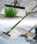 Long Handle Floor Scraper And All Season Garden Cleaning Tool, Heavy Duty 60 Inch Stainless Steel Shovel For Ice, Weeds, Moss