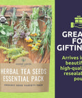 Herbal Tea Seed Variety Pack With Five Individual Packs For Indoor And Outdoor Growing Mint Lavender Chamomile Calendula And Lemon Balm Seeds Organic Non GMO Certified Organic 2026 Season For Tea Lovers.
