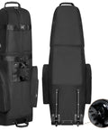 Heavy Duty Golf Travel Bag With Wheels Soft Sided Golf Club Cover Made From 600D Polyester Wear Resistant Zipper Universal Size