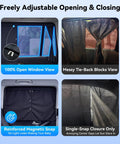 Baby Car Window Shades 2 Pack With Dual Mode Zipper And 100 Percent UV Block Sunlight Protection, adjustable opening views