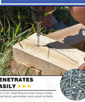 Kick Your Projects Into Gear With a Badass 500 Pack of Number Six X 1/2 Inch Flat Head Wood Screws, Philips drive penetrating wood.