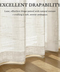 Semi Sheer Linen Burlap Curtains For Living Room And Bedroom, Light Filtering Grommet Window Treatments In Natural Linen Blend, Airy And Elegant With Cozy Vibe, W52 X L96, Two Panels