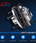 Autoround front 4WD wheel bearing and hub assembly with ABS for Ford Ranger/Mazda B4000; close-up view