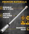 Slick Professional Grade Eight Piece 3/8 Drive Magnetic Swivel Spark Plug Socket Kit With Hand Ratchet and Accurate Gap Tool for 5/8 9/16 14Mm 16Mm Engines No Hassle Crv Steel Setup with durable CR-V steel and mirror polished finish.