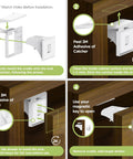 Installation guide for Magnetic Cabinet Locks For Baby Proofing And Child Safety No Screws Or Tools Needed Easy Install With 3M Adhesive 12 Pack With 2 Keys Multi Purpose Latches For Cabinets Drawers And More.