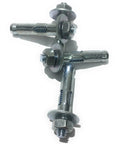 Sleeve Anchors With Nuts And Washers, Zinc Plated Steel, Hex Head, Five Sixteenth Inch By One And A Half Inch Long, Four Pack