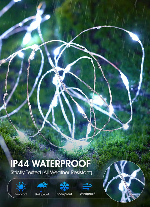 USB Fairy Lights 66 Feet With 200 LEDs Remote Control And Timer Waterproof 8 Modes For Indoor Outdoor Decor